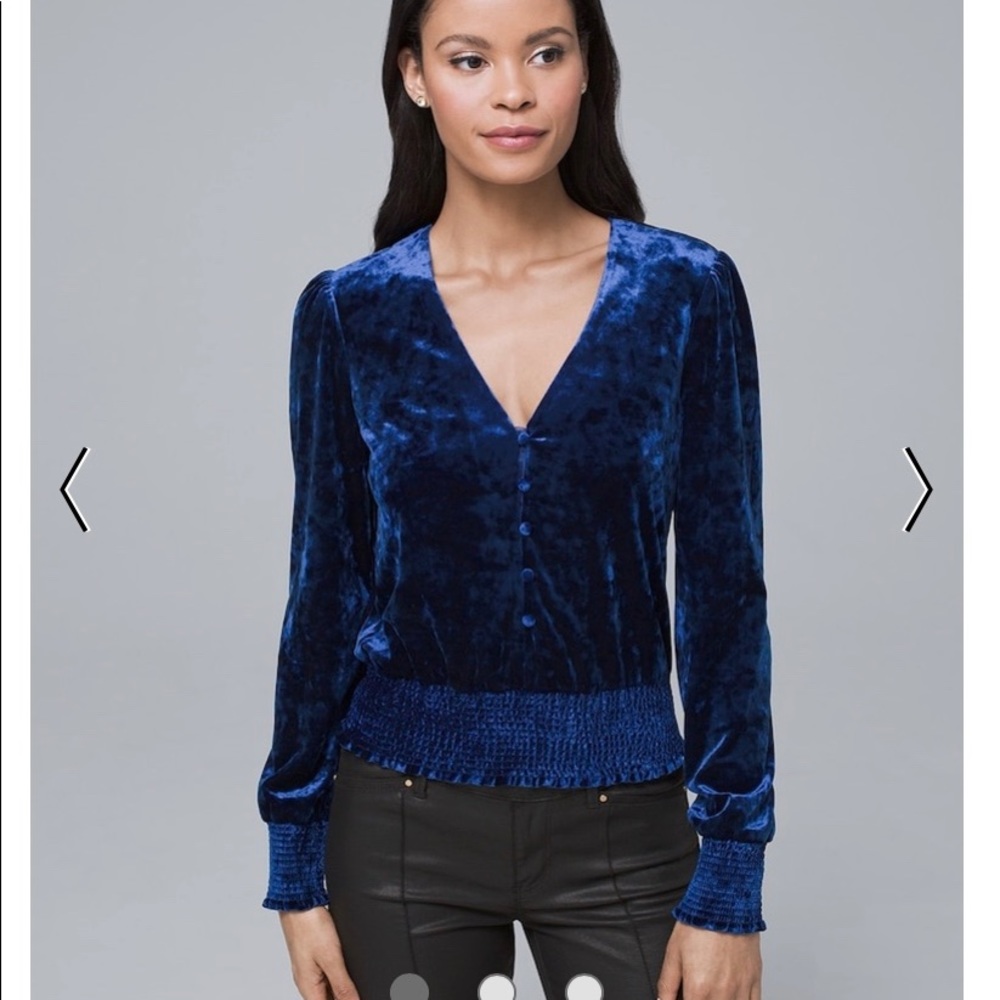 White House black market xl velvet top NWT